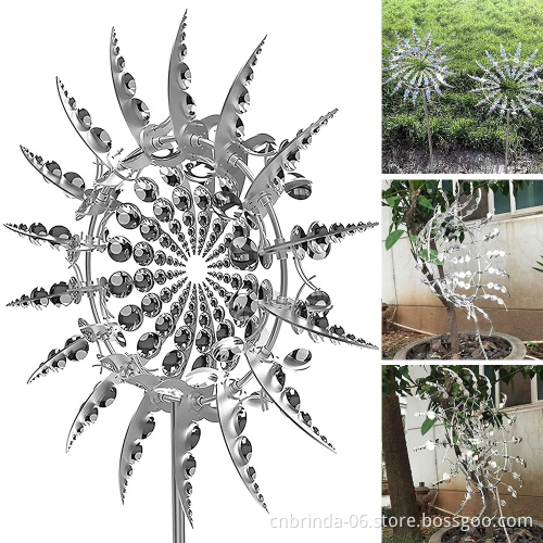 Unique Magical Metal Windmill Outdoor Wind Spinners Wind Collectors Courtyard Patio Lawn Garden Decoration Outdoor Indoor